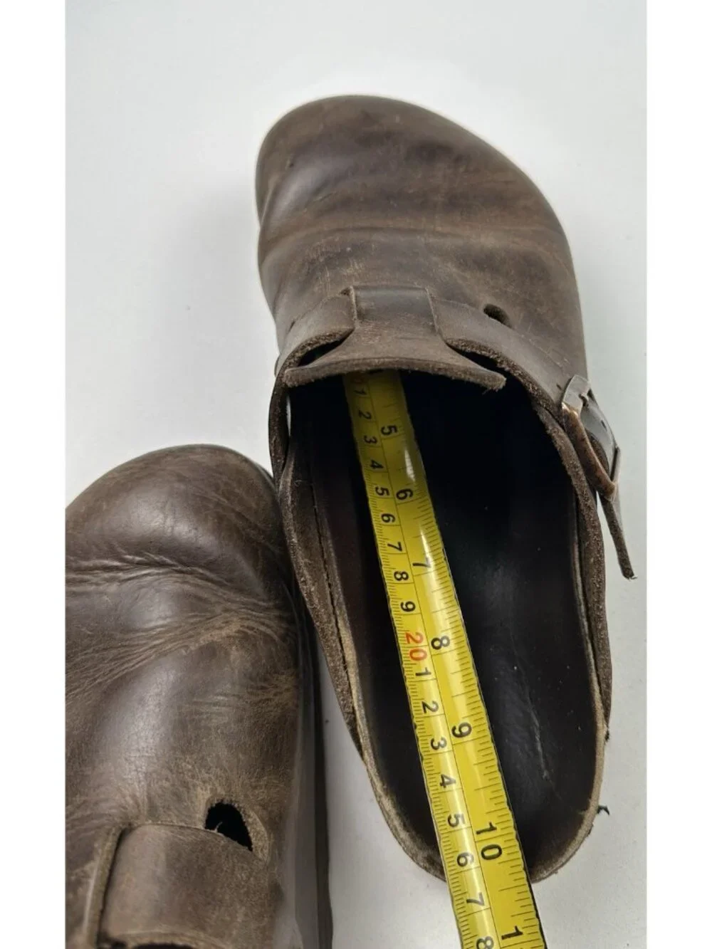 Birkenstock Boston Brown Leather Clogs Slip-on Shoes Sandals Men’s 8 EU 41 Brown